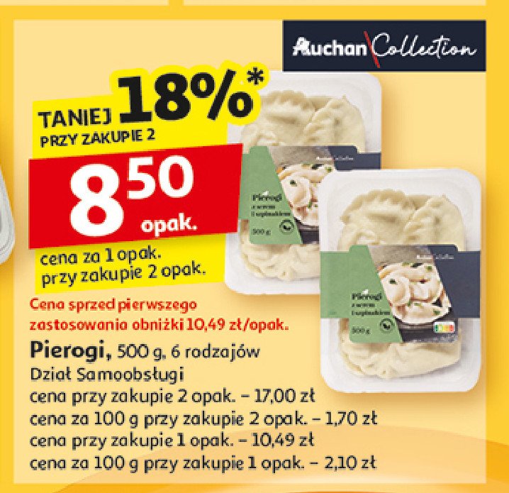 Pierogi ze szpinakiem Auchan promocja