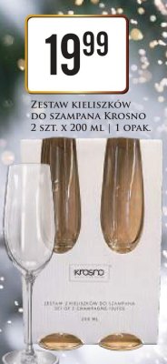 Zestaw kieliszków do szampana Krosno promocja w Dino