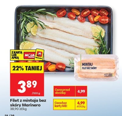 Filet z mintaja bez skóry Marinero promocja w Biedronka