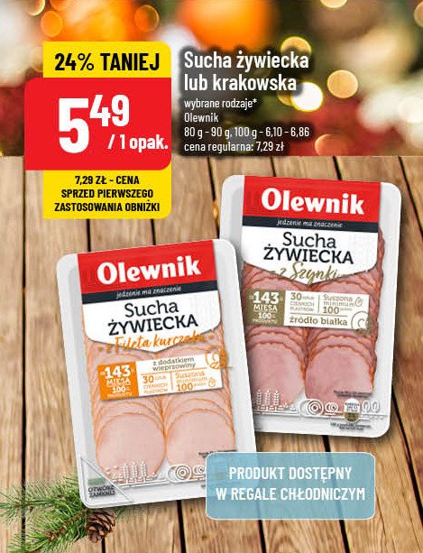 Kiełbasa żywiecka z fileta z kurczaka Olewnik promocja w POLOmarket