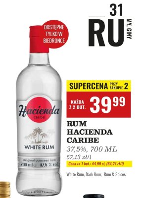 Rum Caribe 700 ml Hacienda promocja