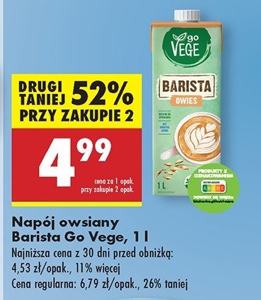 Napój owsiany barista Govege promocja w Biedronka