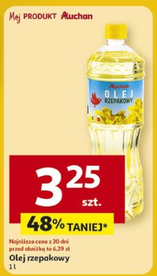 Olej rzepakowy 1 l Auchan promocja