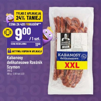 Kabanosy delikatesowe Rzeźnik szymon poleca promocja