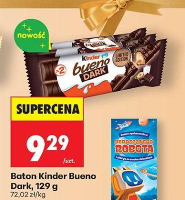 Baton Kinder Bueno Dark, 129 g promocja w Biedronka