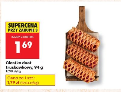 Ciastko duet truskawkowy promocja w Biedronka