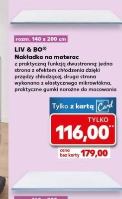 Nakładka na materac 140 x 200 cm Liv & bo promocja