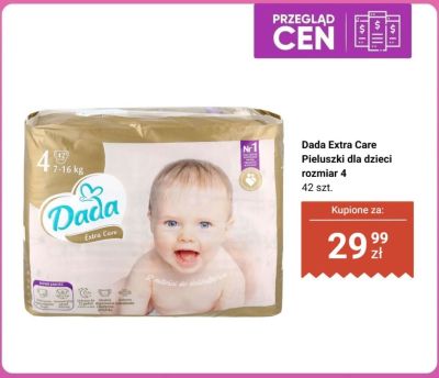 Pieluchy Extra Care dla dzieci rozmiar 4, 42 szt. Dada promocja w Biedronka