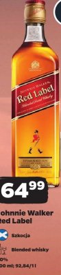 Blended whisky Johnnie Walker Red Label promocja w Netto