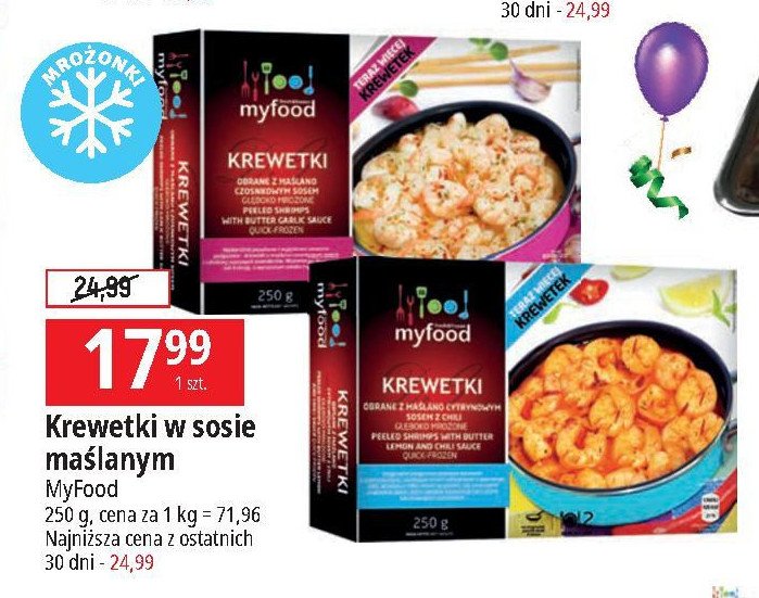 Krewetki z masłem cytrynowym z chili Myfood promocja