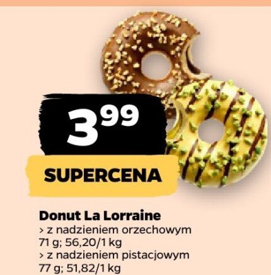 Donut z nadzieniem pistacjowym promocja w Netto