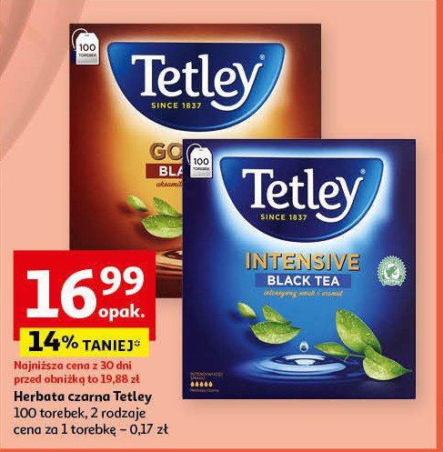 Herbata czarna Tetley intensive promocja