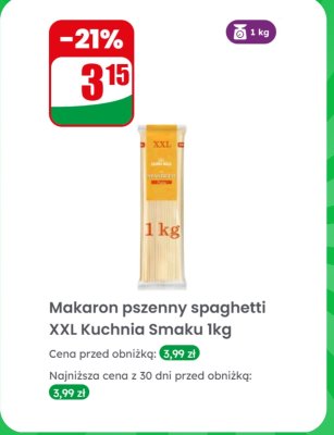 Makaron pszenny spaghetti XXL 1kg promocja w Dino