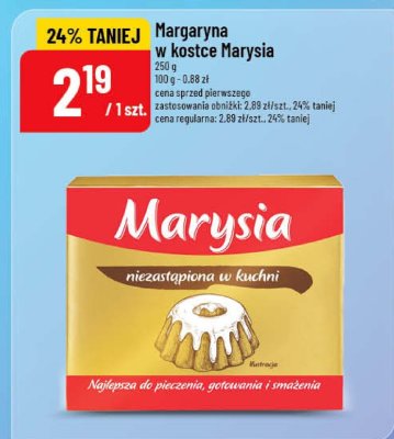 Margaryna w kostce Marysia promocja w POLOmarket