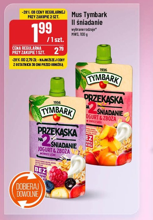 Przekąska jogurt & zboża z owocami leśnymi promocja