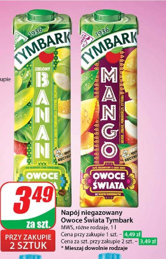 Nap贸j zielony banan Tymbark owoce 艣wiata promocja
