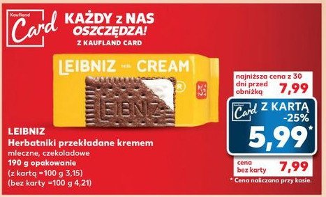 Ciastka keks & cream choco Leibniz Leibniz bahlsen promocja