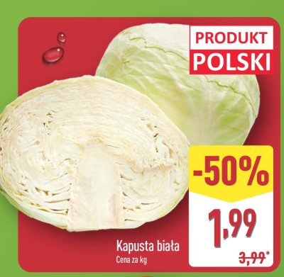 Kapusta biała promocja w Aldi