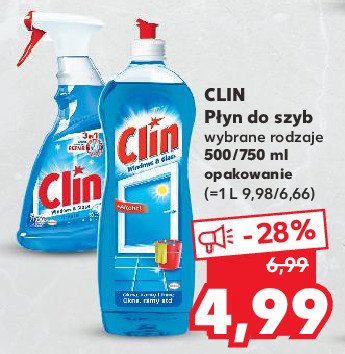 P艂yn do mycia szyb i ram Clin windows & glass promocja