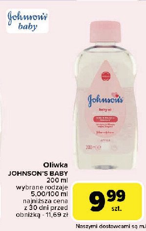 Oliwka łagodna Johnson's baby promocja w Carrefour