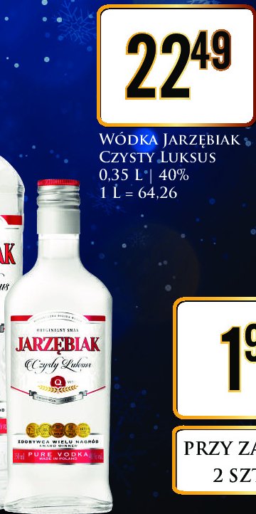 Wódka JARZĘBIAK CZYSTY LUKSUS promocja