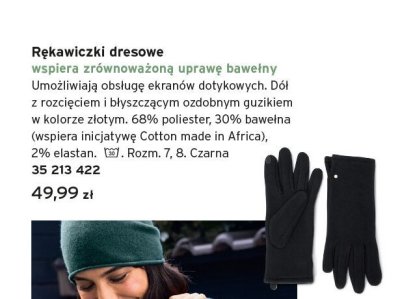 Rękawiczki dresowe czarna Tchibo promocja