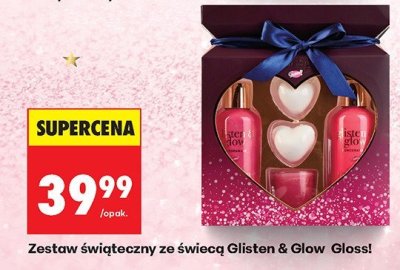 Zestaw świąteczny ze świecą  promocja w Biedronka
