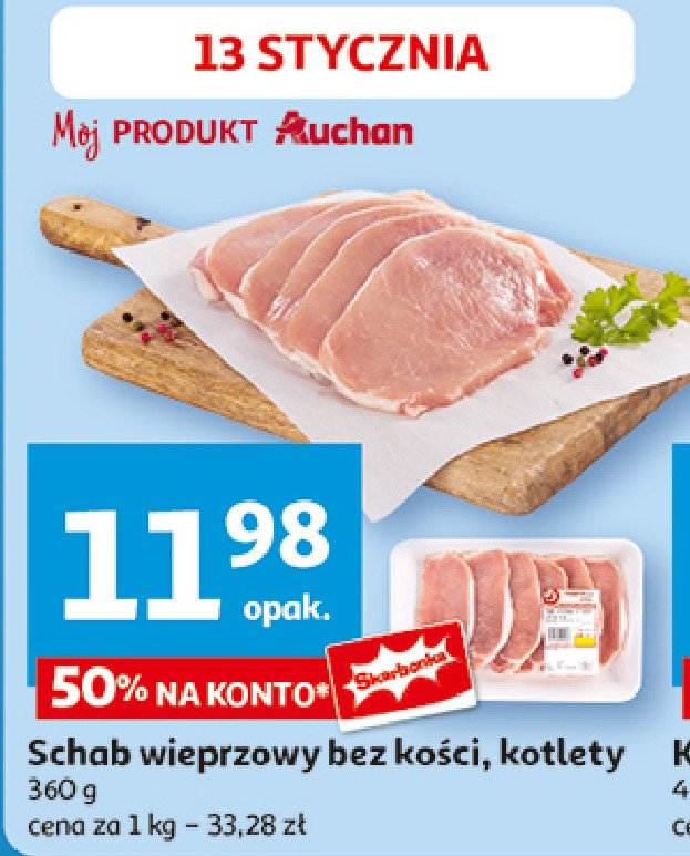 Schab wieprzowy bez kości Auchan promocja