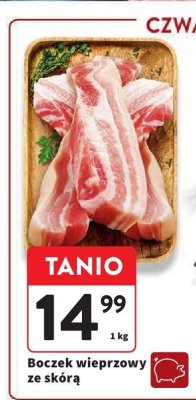 Boczek wieprzowy ze skórą Intermarche promocja w Intermarche