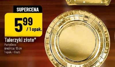Talerzyki złote promocja w POLOmarket