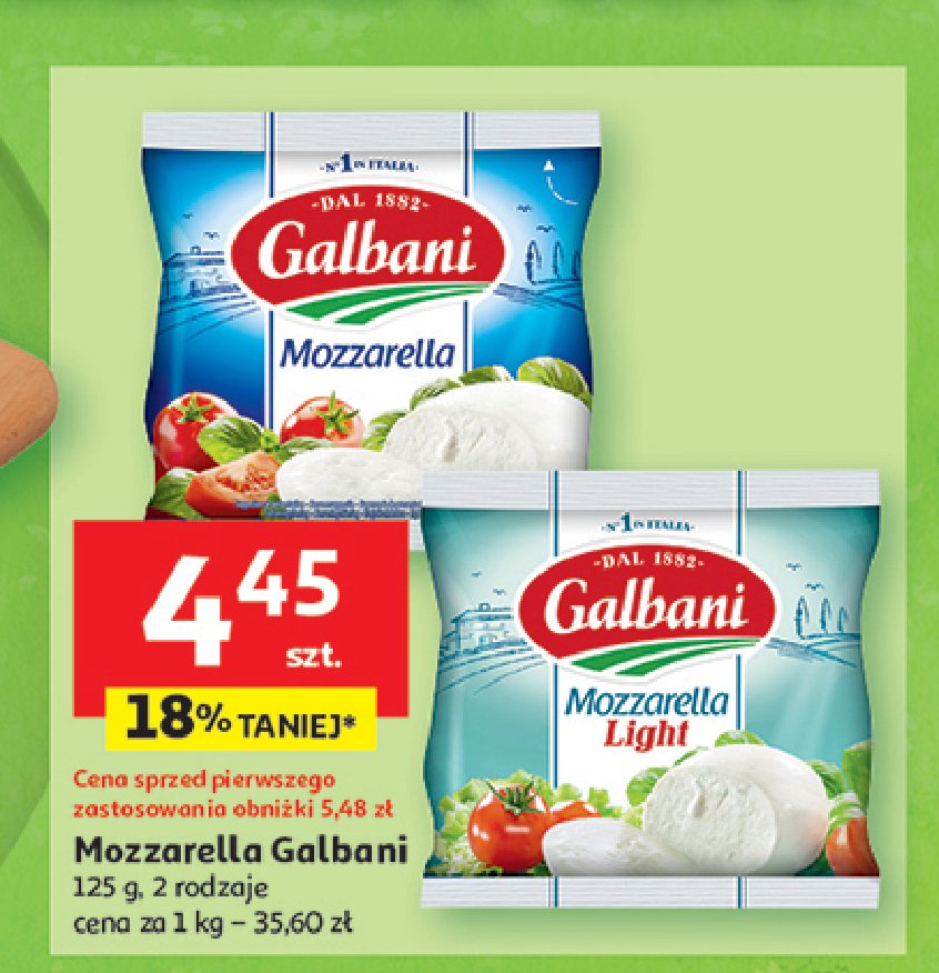 Ser mozzarella light Galbani promocja
