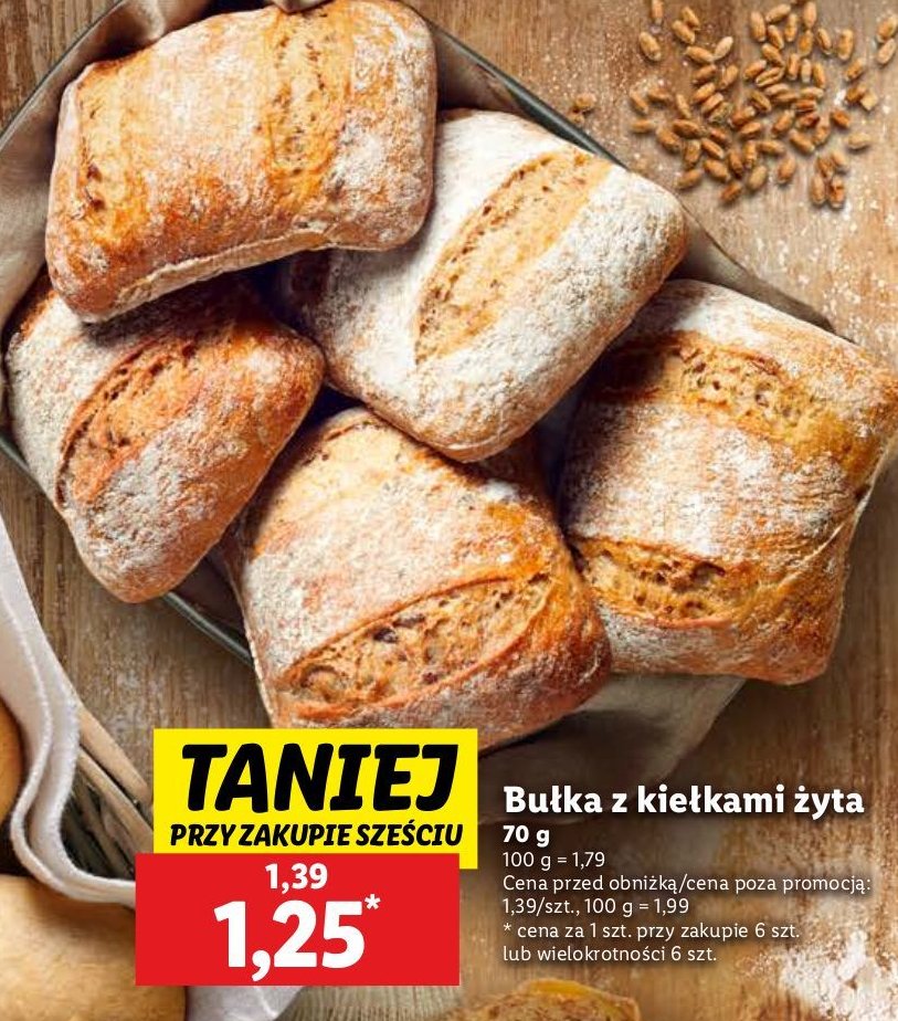 Bułka z kiełkami żyta Chrupiące z pieca promocja