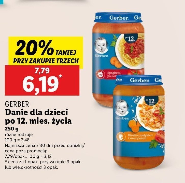 Obiadek spaghetti po bolońsku Gerber junior promocja