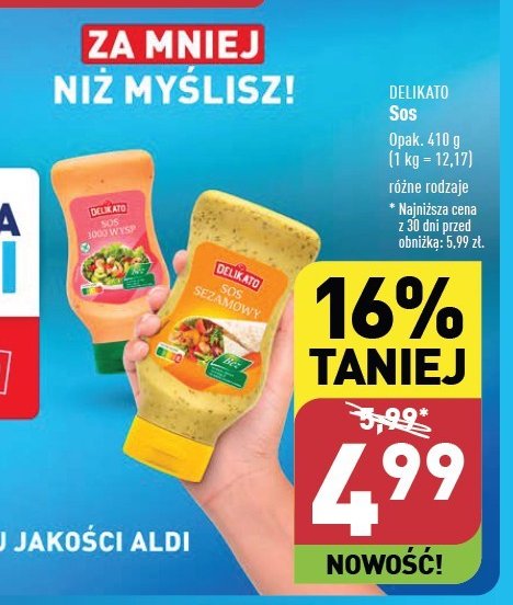 Sos sezamowy DELIKATO (ALDI) promocja