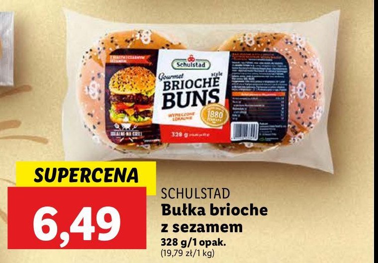 Bułki brioche z sezamem Schulstad promocja