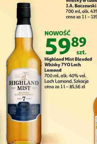 Whisky Highland mist promocja