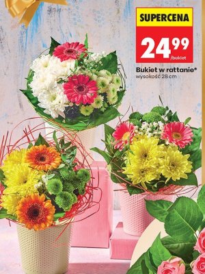 Bukiet w rattanie promocja w Biedronka