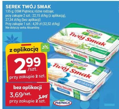 Serek Twój Smak OSM Piątnica promocja w Stokrotka