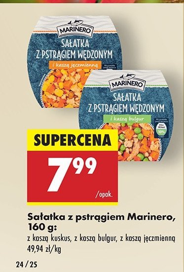 Sałatka z pstrągiem z kaszą jęczmienne Marinero promocja