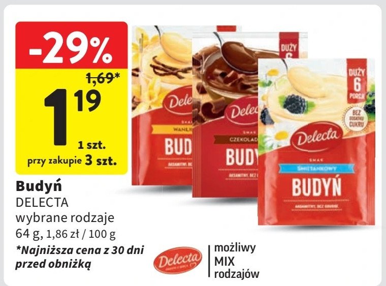 Budyń duży czekoladowy Delecta promocja