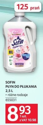 Płyn do płukania Sofin 2,5L różne rodzaje promocja w Selgros