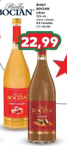 Likier Biały bocian słony karmel promocja w Kaufland