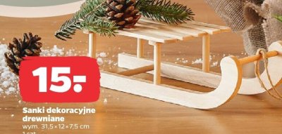 Sanki dekoracyjne drewniane promocja w Netto