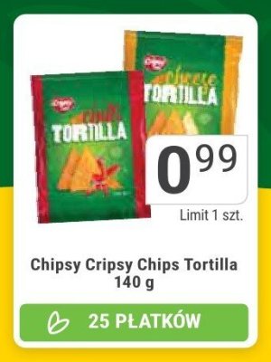 Chipsy Cripsy Chips Tortilla promocja w Stokrotka