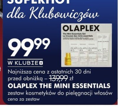 Zestaw kosmetyków do pielęgnacji włosów OLAPLEX THE MINI ESSENTIALS promocja w Super-Pharm