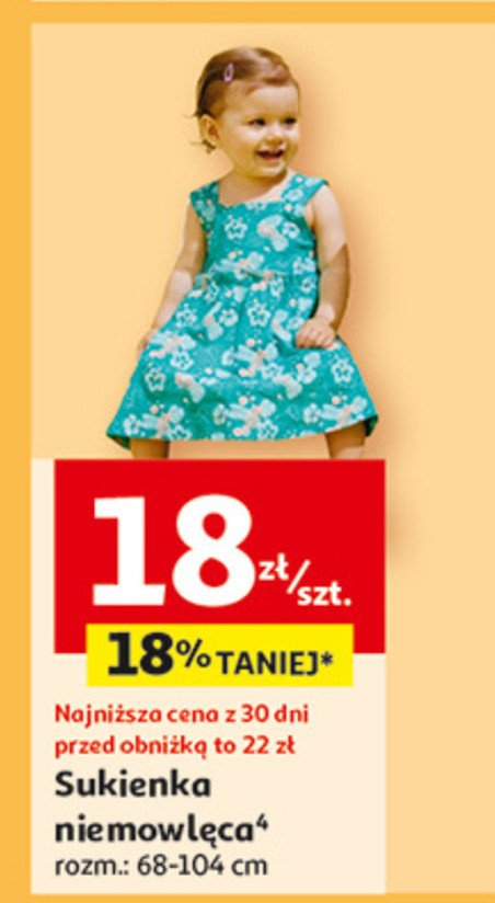 Sukienka niemowlęca promocja w Auchan