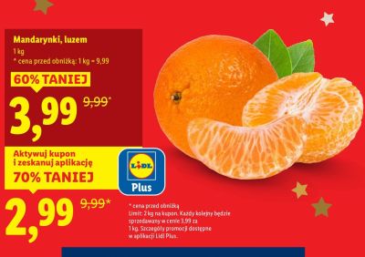 Mandarynki, luzem promocja w Lidl