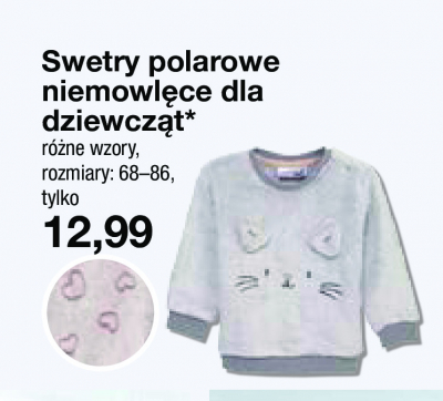 Sweter niemowlęcy polarowy 68-86 promocja