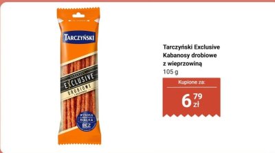 Kabanosy Tarczyński Exclusive drobiowe z wieprzowiną promocja w Biedronka