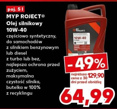 Olej silnikowy 10W-40 promocja w Kaufland